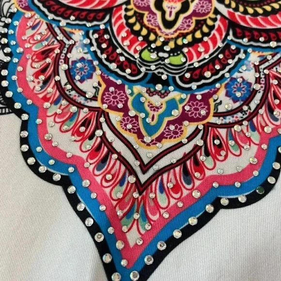 Womens Colorshow Fashion Unique Floral Beaded Dress - M - Picture 4 of 8